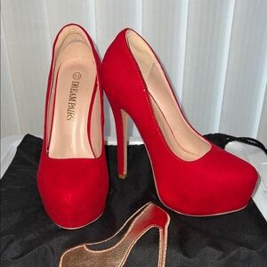 Weddington Way Red Platform Heels